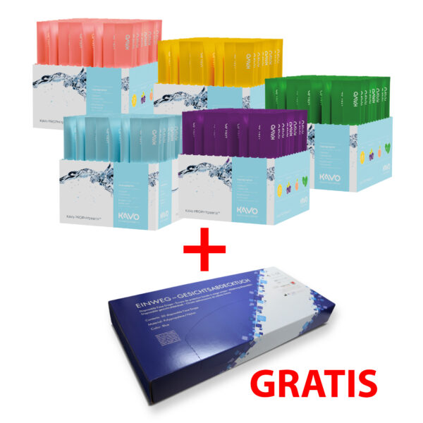 Zestaw 5 proszków KaVo PROPHYpearls proszek (80x15g) + Medicom Face Drape chusta do osłony twarzy 50 szt. GRATIS