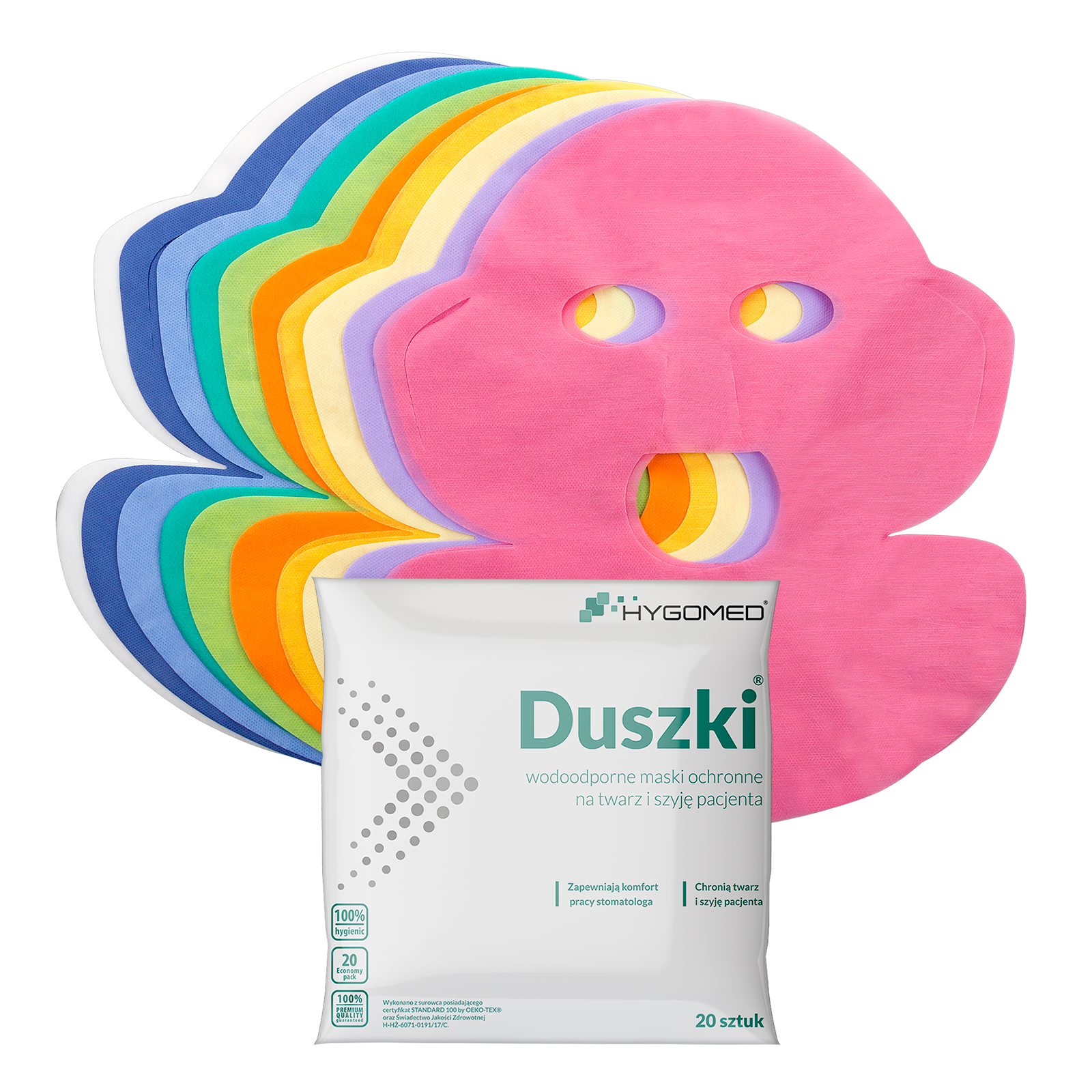 HYGOMED maska ochronna na twarz pacjenta DUSZKI 20 szt.