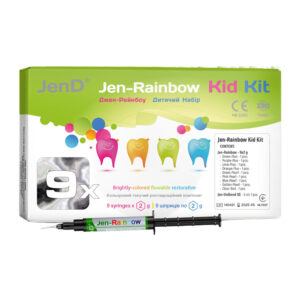 JenDental Jen-Rainbow Kid Kit zestaw kompozytów + bond 9x2g+1x3ml